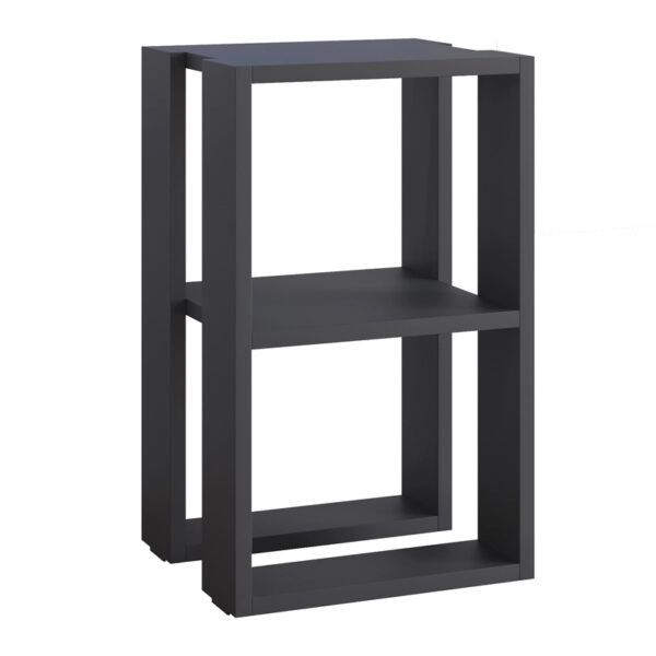 Κομοδίνο - τραπεζάκι βοηθητικό Lonie  από μελαμίνη χρώμα ανθρακί 34x30x55εκ.