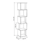 Βιβλιοθήκη Piri  από μελαμίνη χρώμα λευκό 35x30x161εκ.