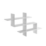 Ραφιέρα τοίχου Halic μελαμίνης χρώμα λευκό 150x22x82εκ.