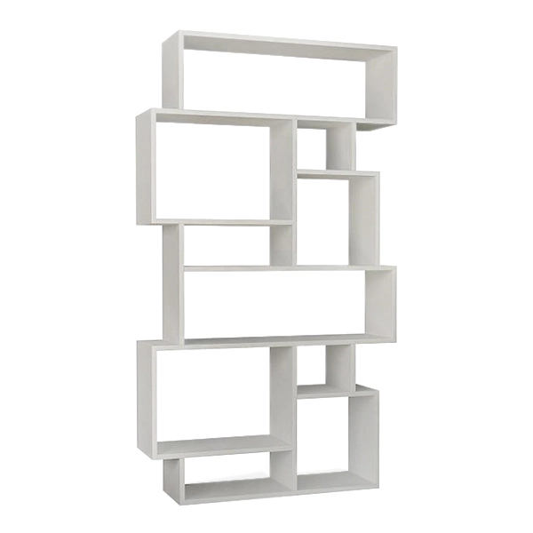 Βιβλιοθήκη μελαμίνης Karmato  χρώμα λευκό 96x25,5x168,5εκ.