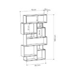 Βιβλιοθήκη μελαμίνης Karmato  χρώμα λευκό 96x25,5x168,5εκ.