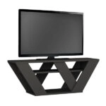 Έπιπλο τηλεόρασης Pipralla μελαμίνης χρώμα ανθρακί 110x30x40εκ.