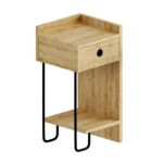 Κομοδίνο μελαμίνης Sirius  δεξί χρώμα φυσικό οξιάς 32x30x61εκ.