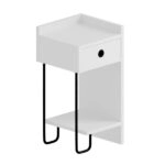 Κομοδίνο μελαμίνης Sirius  δεξί χρώμα λευκό 32x30x61εκ.