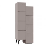 Ντουλάπι κουζίνας/μπάνιου - Παπουτσοθήκη Stair μελαμίνης χρώμα ανοιχτή μόκα 62,2x37,4x156εκ.