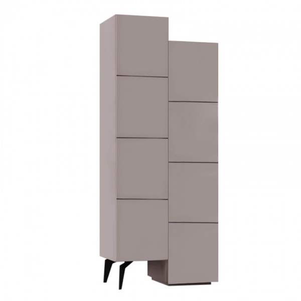 Ντουλάπι κουζίνας/μπάνιου - Παπουτσοθήκη Stair μελαμίνης χρώμα ανοιχτή μόκα 62,2x37,4x156εκ.