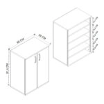 Παπουτσοθήκη - Ντουλάπι Manolo Megapap χρώμα λευκό 60x38x81,4εκ.
