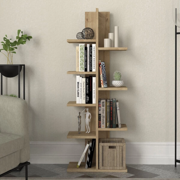 Βιβλιοθήκη Tree Megapap χρώμα sapphire oak 45x21,4x121,8εκ.