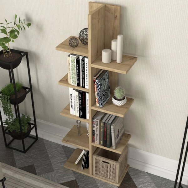 Βιβλιοθήκη Tree Megapap χρώμα sapphire oak 45x21,4x121,8εκ.