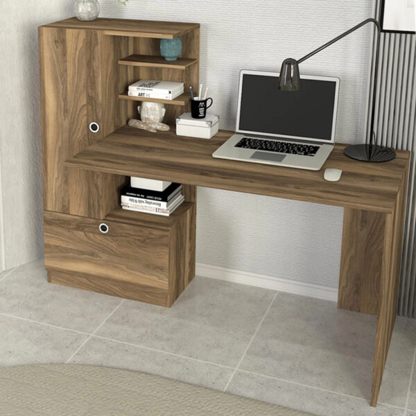 Γραφείο εργασίας Domingo Megapap χρώμα καρυδί 149,5x60x120εκ.