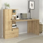 Γραφείο εργασίας Domingo Megapap χρώμα sapphire oak 149,5x60x120εκ.