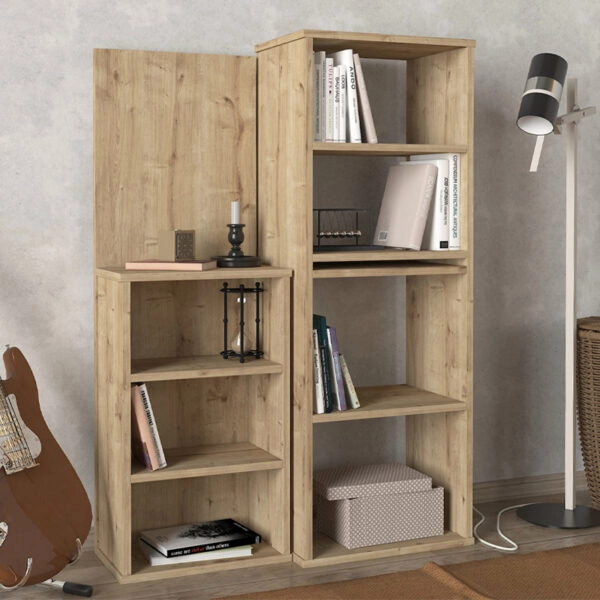 Γραφείο εργασίας πολυμορφικό Last Megapap χρώμα sapphire oak 119x44,7x123εκ.