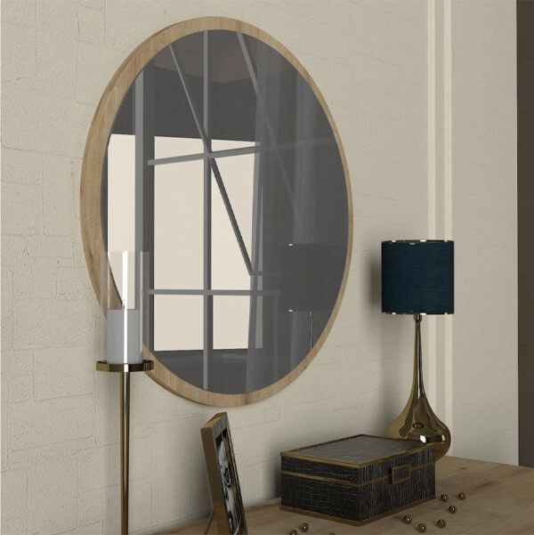 Καθρέπτης τοίχου Glob Μegapap χρώμα sapphire oak 59x2x59εκ.