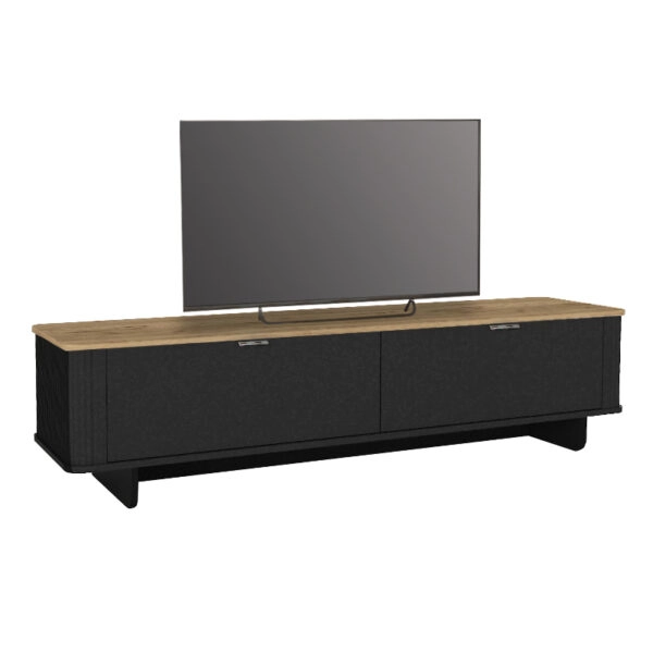 Έπιπλο τηλεόρασης Bohema Megapap χρώμα μαύρο - sepet oak 180x47x45,6εκ.