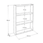 Ραφιέρα τοίχου Prena Megapap χρώμα λευκό 43,2x9x60εκ.