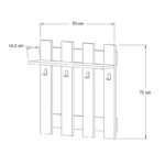 Κρεμάστρα τοίχου Carina Megapap χρώμα sapphire oak 70x18x70εκ.