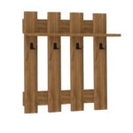 Κρεμάστρα τοίχου Carina Megapap χρώμα καρυδί 70x18x70εκ.