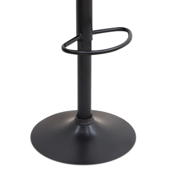 Σκαμπό μπαρ Carmelo Megapap με ρυθμιζόμενο ύψος PU μαύρο - βάση μαύρο ματ 45x42x90/113εκ.