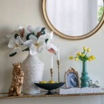 Artekko Animal Χρυσό Επιτραπέζιο Διακοσμητικό Λιοντάρι Ρητίνης (19x13x33)cm