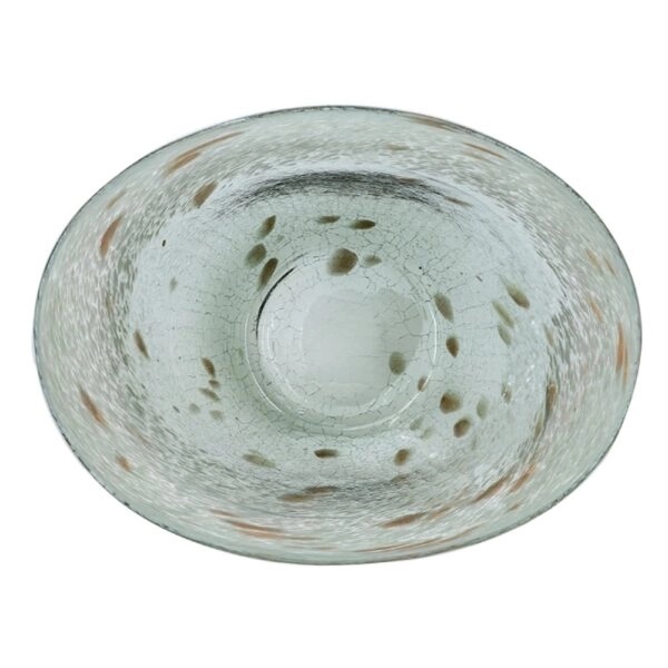 Artekko Twilight Γκρι Γυάλινο Διακοσμητικό Μπολ (30x22x15)cm