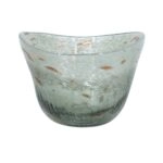 Artekko Twilight Γκρι Γυάλινο Διακοσμητικό Μπολ (30x22x15)cm