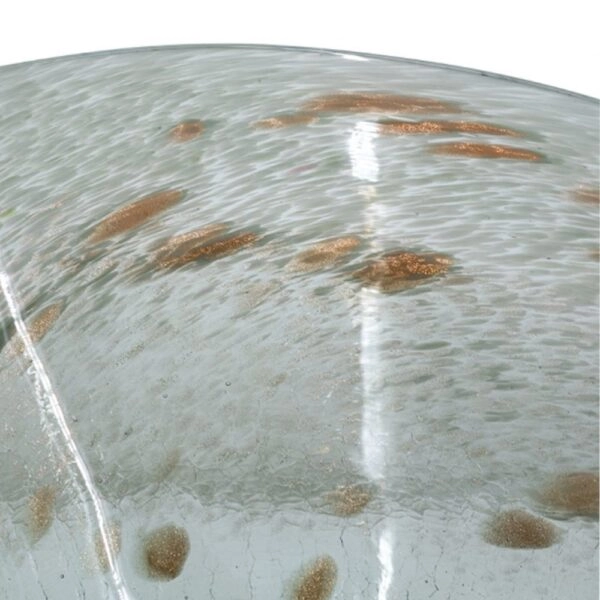 Artekko Twilight Γκρι Γυάλινο Διακοσμητικό Μπολ (30x22x15)cm