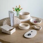 Artekko Marble Μπεζ Μαρμάρινο Μπολ (24x24x11)cm