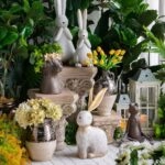 Artekko Candia Βάζο από Τερακότα σε Μπρονζέ με Μπεζ (24.5x24.5x33)cm