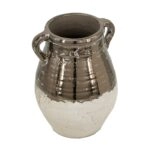 Artekko Candia Βάζο από Τερακότα σε Μπρονζέ με Μπεζ (24.5x24.5x33)cm