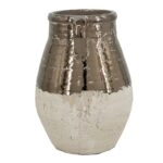 Artekko Candia Βάζο από Τερακότα σε Μπρονζέ με Μπεζ (24.5x24.5x33)cm