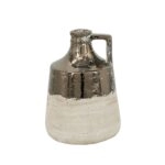 Artekko Candia Δοχείο Βάζο από Τερακότα σε Μπρονζέ με Μπεζ (15.5x15.5x21)cm