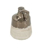 Artekko Candia Δοχείο Βάζο από Τερακότα σε Μπρονζέ με Μπεζ (15.5x15.5x21)cm