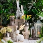 Artekko Candia Δοχείο Βάζο από Τερακότα σε Μπρονζέ με Μπεζ (15.5x15.5x21)cm