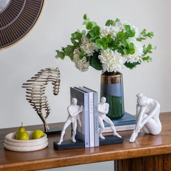 Artekko Electric Κεραμικό Βάζο σε Πράσινο με Μπρονζέ (14x14x30)cm