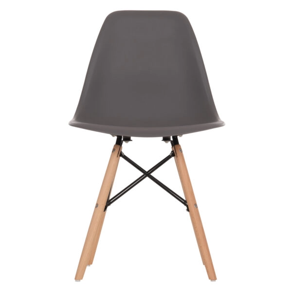 ΚΑΡΕΚΛΑ ΜΕ ΞΥΛΙΝΑ ΠΟΔΙΑ ΚΑΙ ΚΑΘΙΣΜΑ TWIST PP ΓΚΡΙ HM8460.10 46x50x82 εκ.