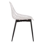 ΚΑΡΕΚΛΑ ΠΟΛΥΠΡΟΠΥΛΕΝΙΟΥ ΛΕΥΚΗ LIO ΜΕ ΜΕΤΑΛΛΙΚΑ ΠΟΔΙΑ ΜΑΥΡΑ HM9524.01 52x53x82Υ εκ.