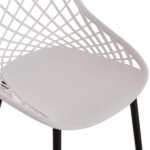 ΚΑΡΕΚΛΑ ΠΟΛΥΠΡΟΠΥΛΕΝΙΟΥ ΛΕΥΚΗ LIO ΜΕ ΜΕΤΑΛΛΙΚΑ ΠΟΔΙΑ ΜΑΥΡΑ HM9524.01 52x53x82Υ εκ.