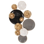 ΜΕΤΑΛΛΙΚΟ ΔΙΑΚΟΣΜΗΤΙΚΟ ΤΟΙΧΟΥ HM7179 ΓΚΡΙ ΧΡΥΣΟ 66x6x38Y εκ.