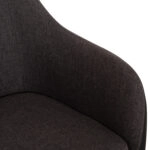 ΠΟΛΥΘΡΟΝΑΚΙ BRISTOL ΜΕ ΥΦΑΣΜΑ ΣΚΟΥΡΟ ΓΚΡΙ Κ PU ΜΑΥΡΟ HM0141.01 57x59x86Υεκ.