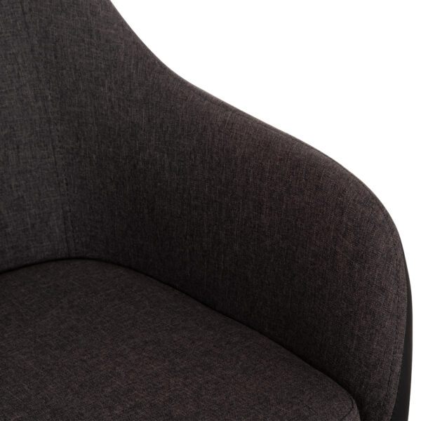 ΠΟΛΥΘΡΟΝΑΚΙ BRISTOL ΜΕ ΥΦΑΣΜΑ ΣΚΟΥΡΟ ΓΚΡΙ Κ PU ΜΑΥΡΟ HM0141.01 57x59x86Υεκ.