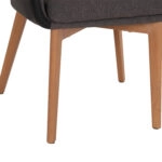 ΠΟΛΥΘΡΟΝΑΚΙ BRISTOL ΜΕ ΥΦΑΣΜΑ ΣΚΟΥΡΟ ΓΚΡΙ Κ PU ΜΑΥΡΟ HM0141.01 57x59x86Υεκ.