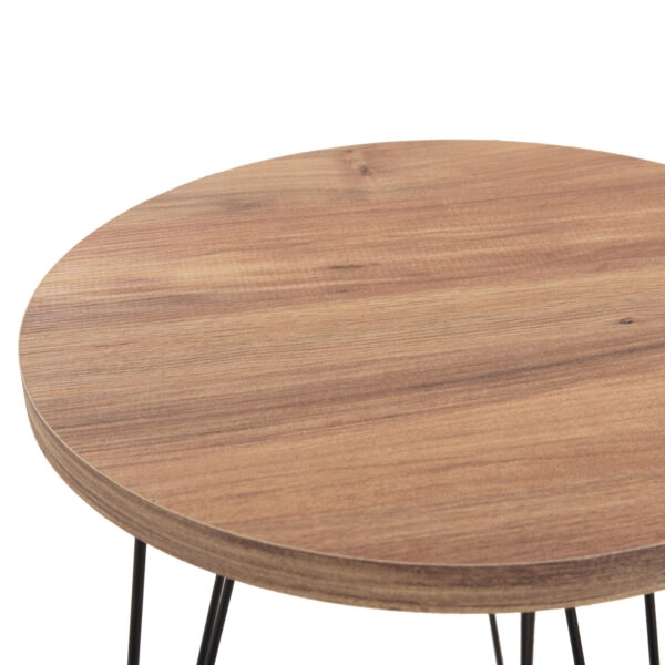 ΣΕΤ ΒΟΗΘ.ΤΡΑΠΕΖΑΚΙΑ NISSA HM18173.04 ΜΕΛΑΜΙΝΗ ΣΕ ΦΥΣΙΚΟ-ΜΑΥΡΑ ΜΕΤΑΛ.ΠΟΔΙΑ