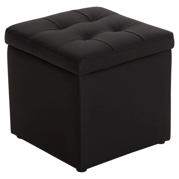 ΣΚΑΜΠΩ ΜΕ ΑΠΟΘΗΚΕΥΤΙΚΟ ΧΩΡΟ PU ΜΑΥΡΟ CUBE HM224.01 36,5x36,5x36Υεκ.