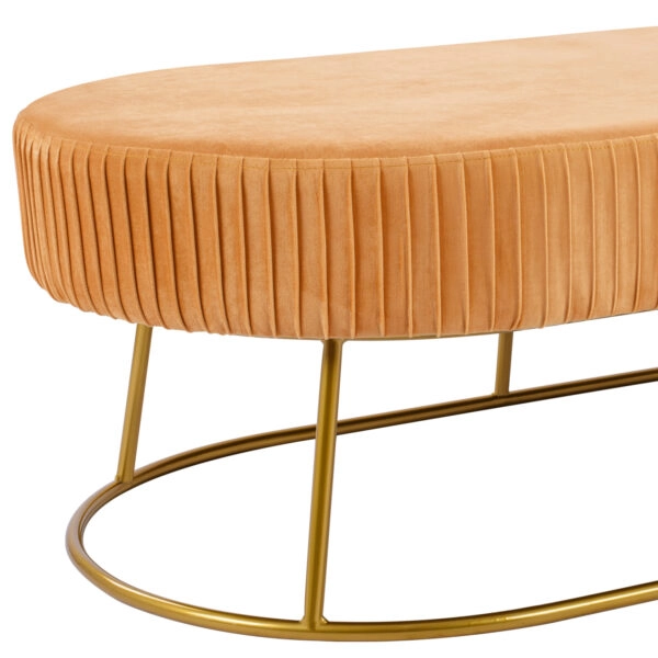 ΣΚΑΜΠΟ ΠΑΓΚΑΚΙ ALINAFE HM8635.09 ΑΠΟ ΧΡΥΣΟ ΒΕΛΟΥΔΟ ΜΕ ΧΡΥΣΗ ΒΑΣΗ 118Χ64Χ40,5Y εκ.