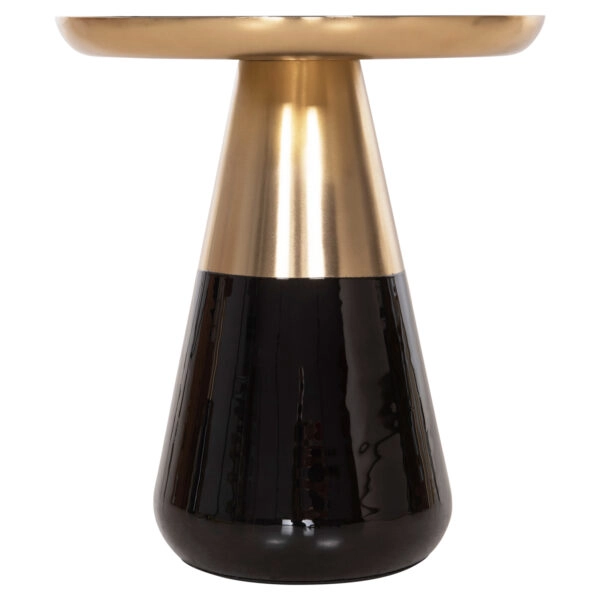 ΤΡΑΠΕΖΙA ΣΑΛΟΝΙΟΥ 2ΤΜΧ OLUF HM9922 ΜΕΤΑΛΛΟ ΕΜΑΓΙΕ-GLOSSY ΜΑΥΡΟ-ΜΑΤ ΧΡΥΣΟ Φ50 & Φ41 εκ.