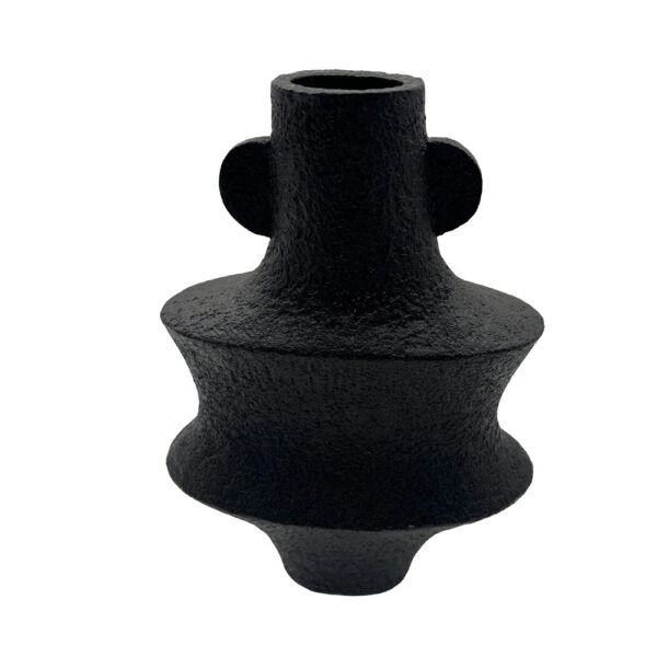 OUT ΒΑΖΟ 21x10x30cm POLYRESIN ΜΑΥΡΟ