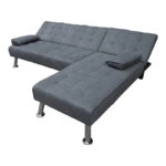 Γωνιακός καναπές-κρεβάτι αναστρέψιμος Brisk  ύφασμα με ανθρακί απόχρωση 200x146x75εκ