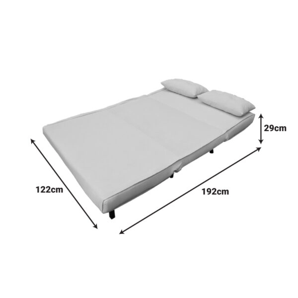 Καναπές-κρεβάτι Josuane I διθέσιος ύφασμα σε ανθρακί απόχρωση 122x80x81εκ