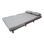 Καναπές-κρεβάτι Josuane I  διθέσιος βελούδο σε γκρι απόχρωση 122x80x81εκ