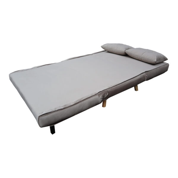 Καναπές-κρεβάτι Josuane I  διθέσιος βελούδο σε γκρι απόχρωση 122x80x81εκ